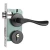 Space Aluminum Door Lock Set KeyedLocking Door Handle Lever Hardware Accessory for Indoor Door