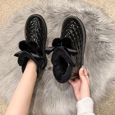 Женские туфли, элегантные ботильоны на низком каблуке, с мягкой лодыжкой, женские зимние ботинки, демисезонные, весна-осень, высококачественный плюш Gyaru