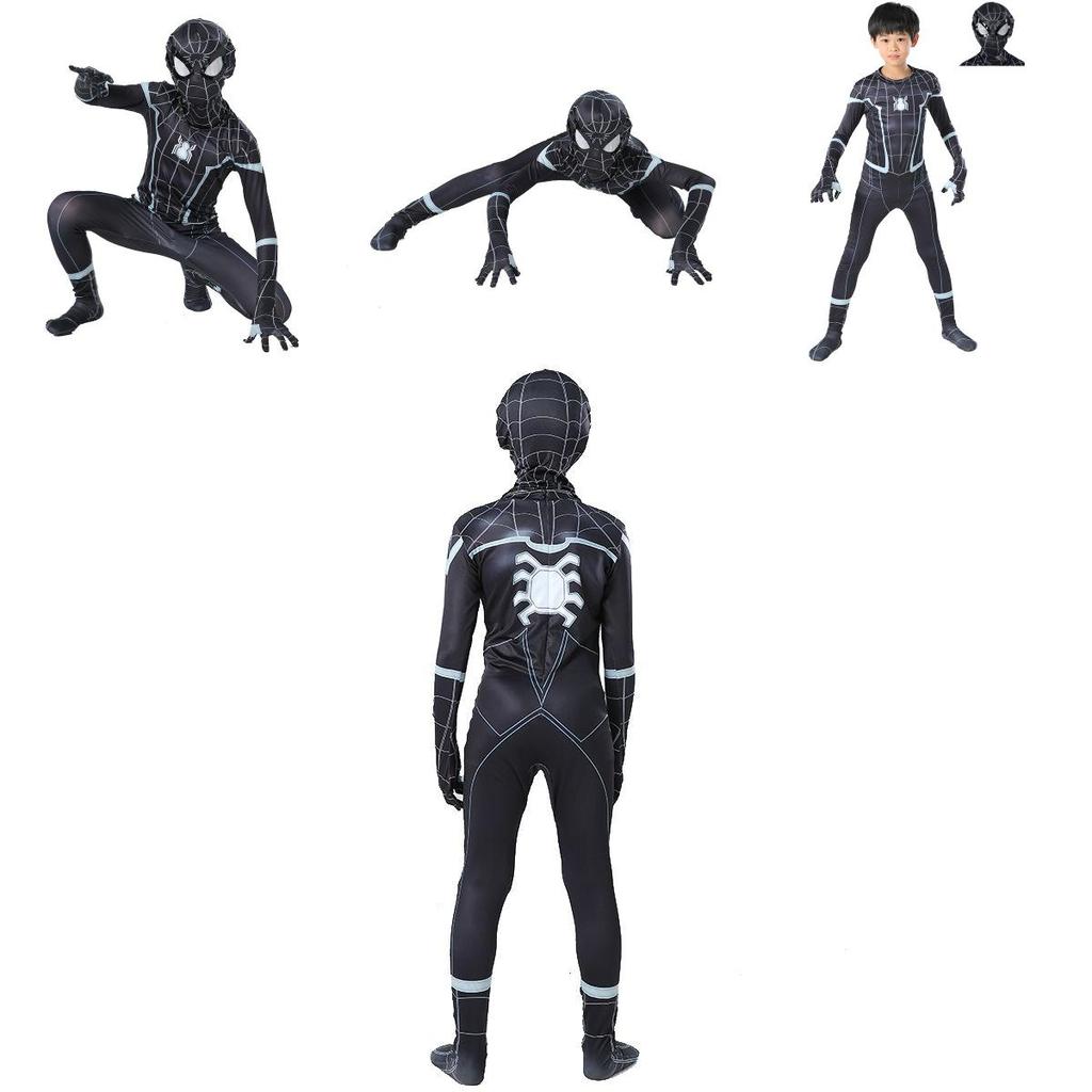 Stylish Black Spider-man Homecoming Cosplay Jumpsuit Featuring Exquisite Workmanship For All Ages