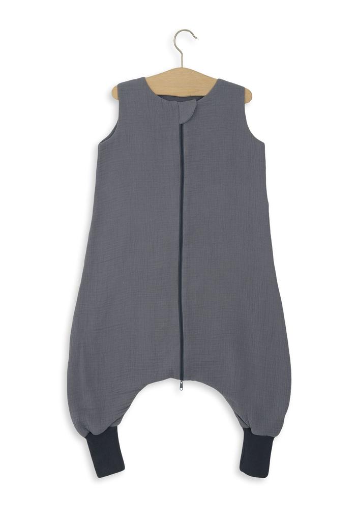 Muslin sleeping bag for children with legs L 9-24 months summer TOG 1.0 - anthracite