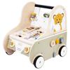 Trotteur en Bois Multi-activités Bébé - Voiture à Pousser avec Activités d'éveil et Volant - Dès 12 Mois