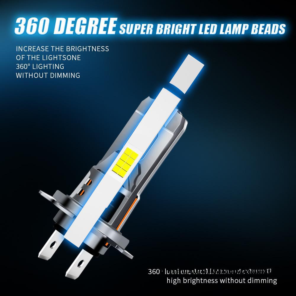 1:1 Установка без потерь H4/H7 Двусторонняя 8-светодиодная автомобильная фара Plug-In