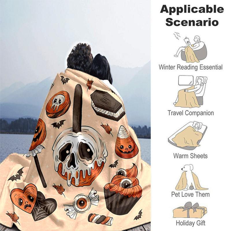 1pc Halloween Pumpkin ideas Blanket Soft Throw for Room Decor, Perfect Gift