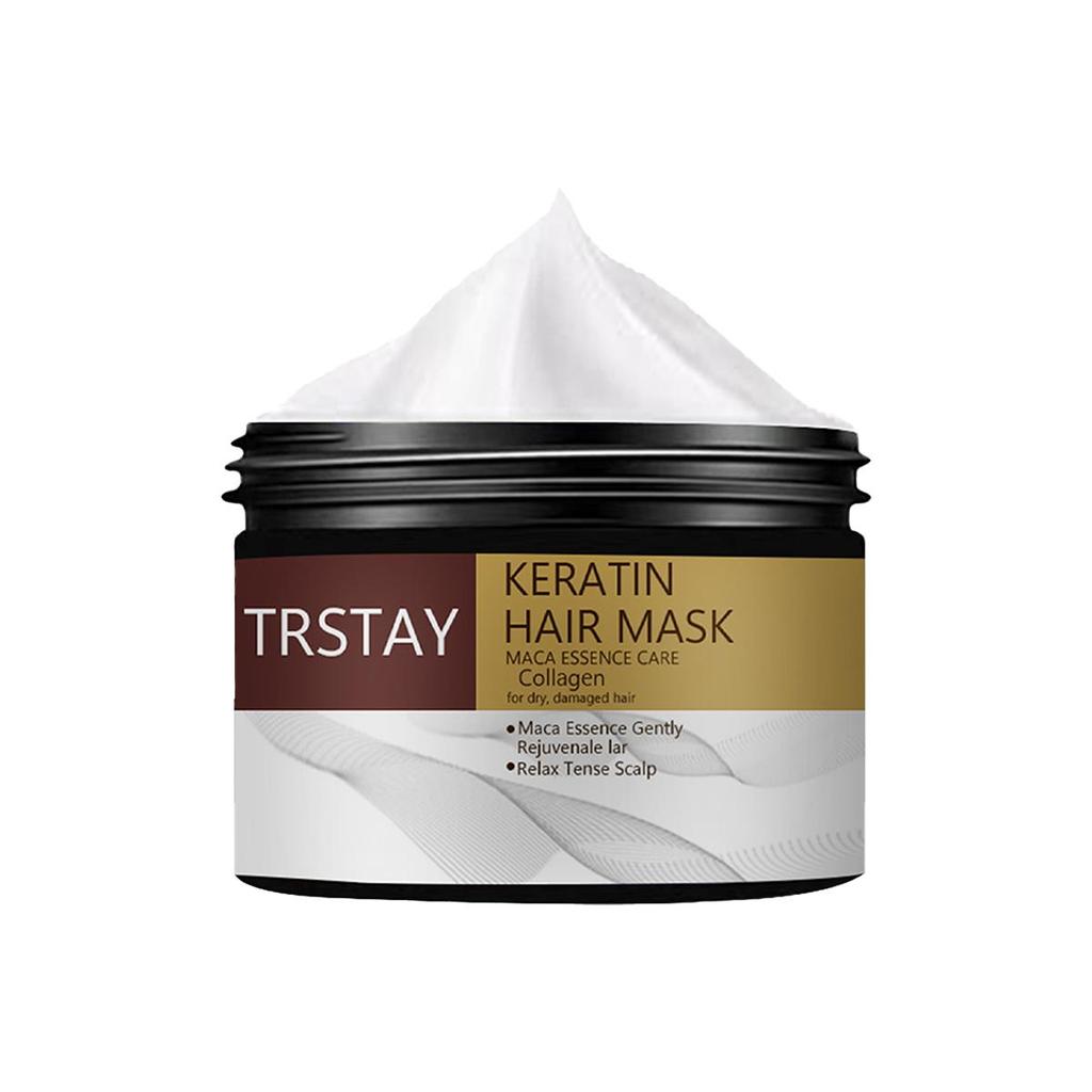 Кератиновая маска для ухода за волосами волшебным образом восстанавливает повреждения, делает волосы кудрявыми, блестящими, гладкими, выпрямленными Профессиональный уход за волосами, глубокое увлажнение и гладкость