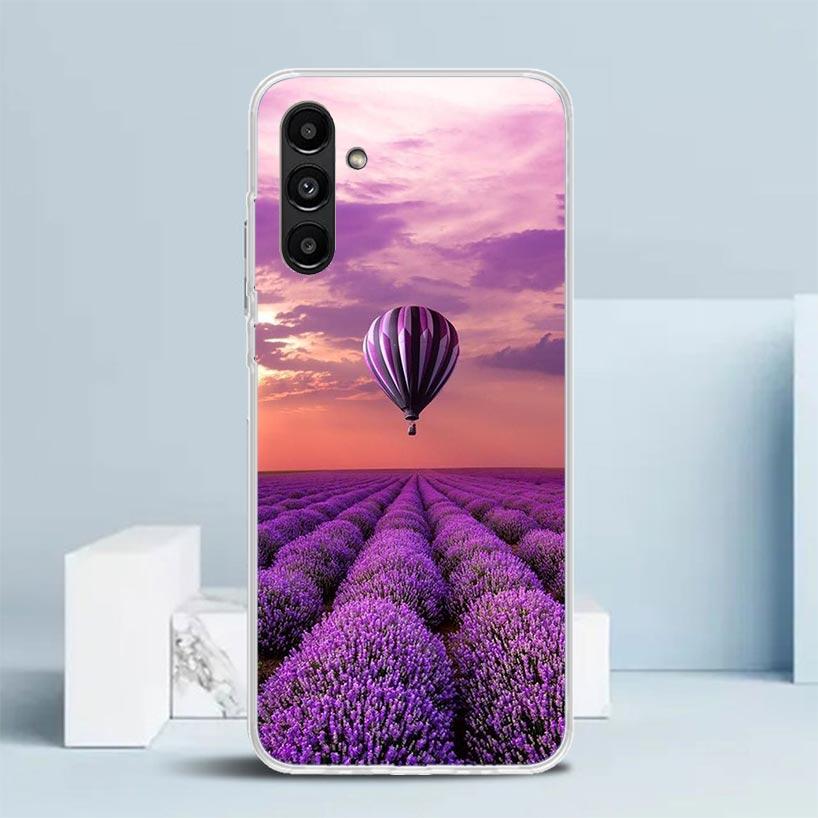 Purple Lavender Flowers Phone Case For Samsung Galaxy A17 A37 A57 A16 A15 A14 A13 A56 A55 A54 A53 A36 A35 A34 A33 A26 A25 A24 A2
