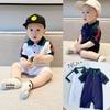 Summer Thin Style Newborn Baby Boy Short-Sleeve Romper - Fashionable Triangle Bodysuit