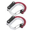 Aluminum Carabiner MultiFunction Outdoor Travelling Quick Hanging External Buckle 2 Pcs(Red )