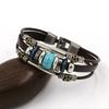 Bracelet Fashion Turquoise Retro 1PC Multi-layer Charm Leather Bracelet Party Gift Personality Ethnic Style Couple Beaded