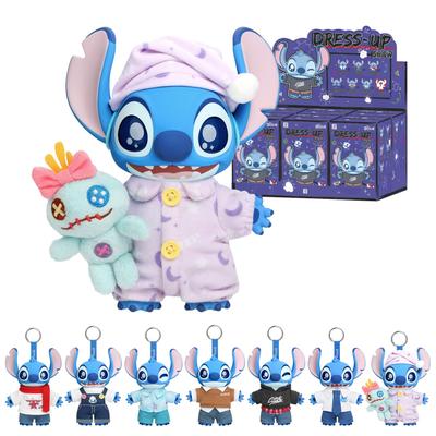 ЛУЧШАЯ ИГРУШКА Disney Стич Серия Шоу Переодеваний [Ассорти Коробка из 6] Гашапон Фигурка-сюрприз Мягкий Винил ПВХ Премиум Игрушка Подарок на День Рождения Стич Рождество