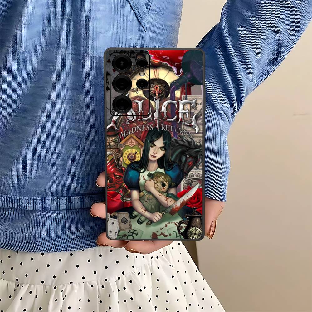 Чехол для телефона Хоррор-игра A-Alice M-Madness R-Returns Для Samsung S 24 Fe 25 Ultra Plus 20 Lite 21 30 22 23 24 22 Ultra 5G Fundas