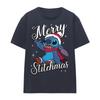 Lilo & Stitch Womens/Ladies Merry Stitchmas Santa Hat T-Shirt