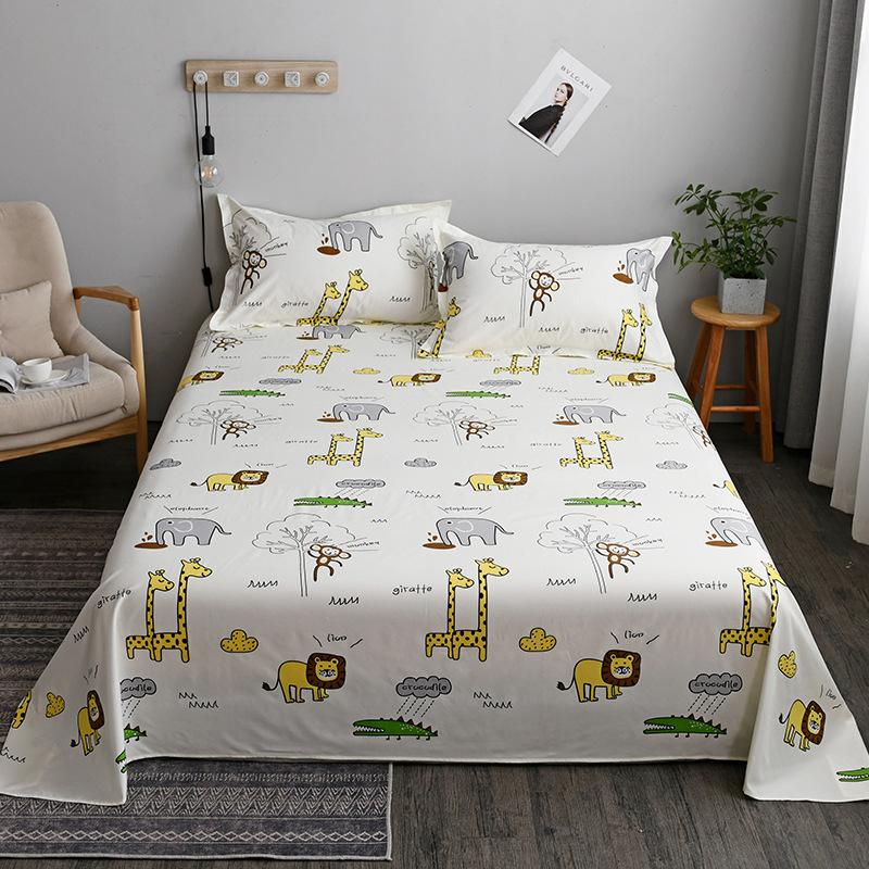Bedsheet Four-piece Set, Pillowcase, Quilt Cover, Quilt Cover, Autumn Dormitory Washed Cotton Three-piece Set, Single Product Brushed
