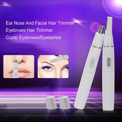 2 в 1 электрическая машинка для стрижки волос в носу и бровях, безопасный инструмент для бритья для лица и тела