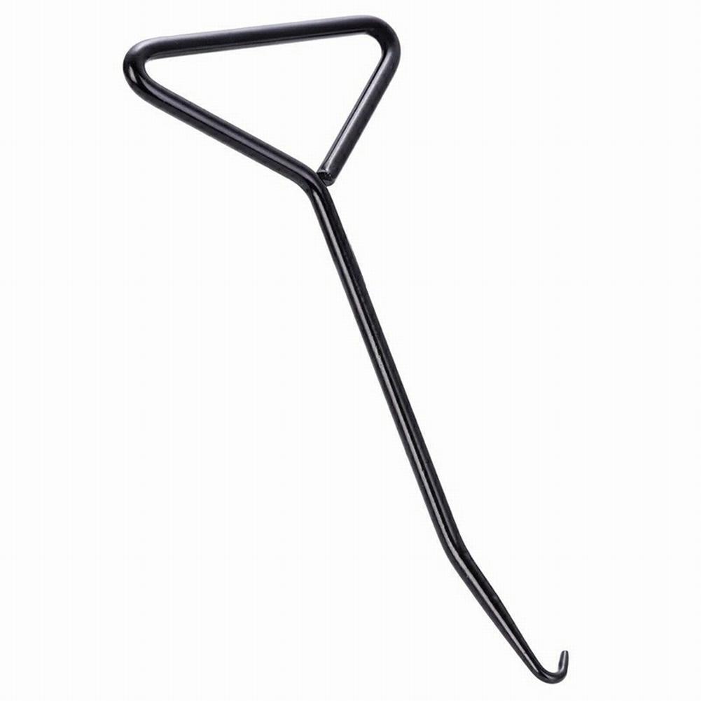 Пружинный крюк Пружина выхлопной трубы Т-образная рукоятка 17,5x8,2x3см Черный