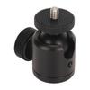 Mini Ball Head 14in Screw 38in Thread 360 Degree Rotatable Aluminum Alloy Camera Hot Shoe Mount