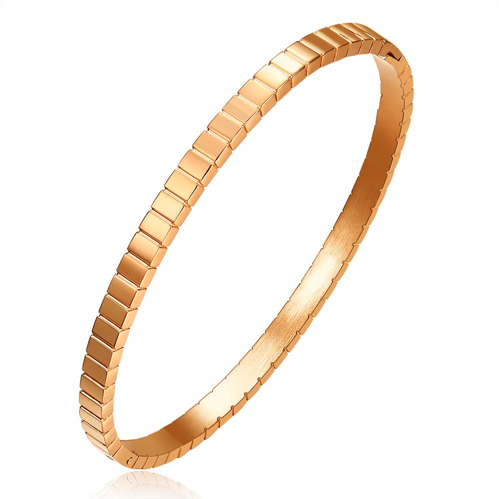 VQYSKO Multi Cubes Geometric Bracelet Square Stainless Steel Stackable Bangle Minimalist Jewelry Gifts For Her