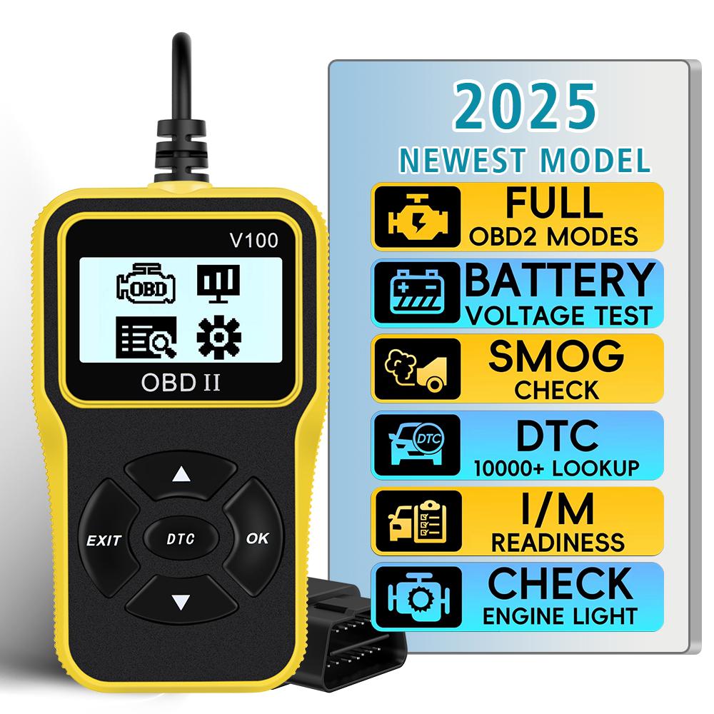 OBD 2 Scanner OBD2 Code Reader OBDII EOBD Universal 16 Pin Engine Diagnostic Instrument V100 Digital Display Car Accessories Car Diagnostic Tools