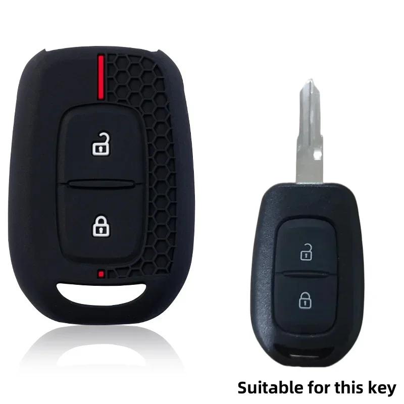 Silicone Car Remote Key Shell Case For Renault Duster Sandero Logan Clio Captur Laguna Scenic 2015 2016 fob 2/3 Buttons