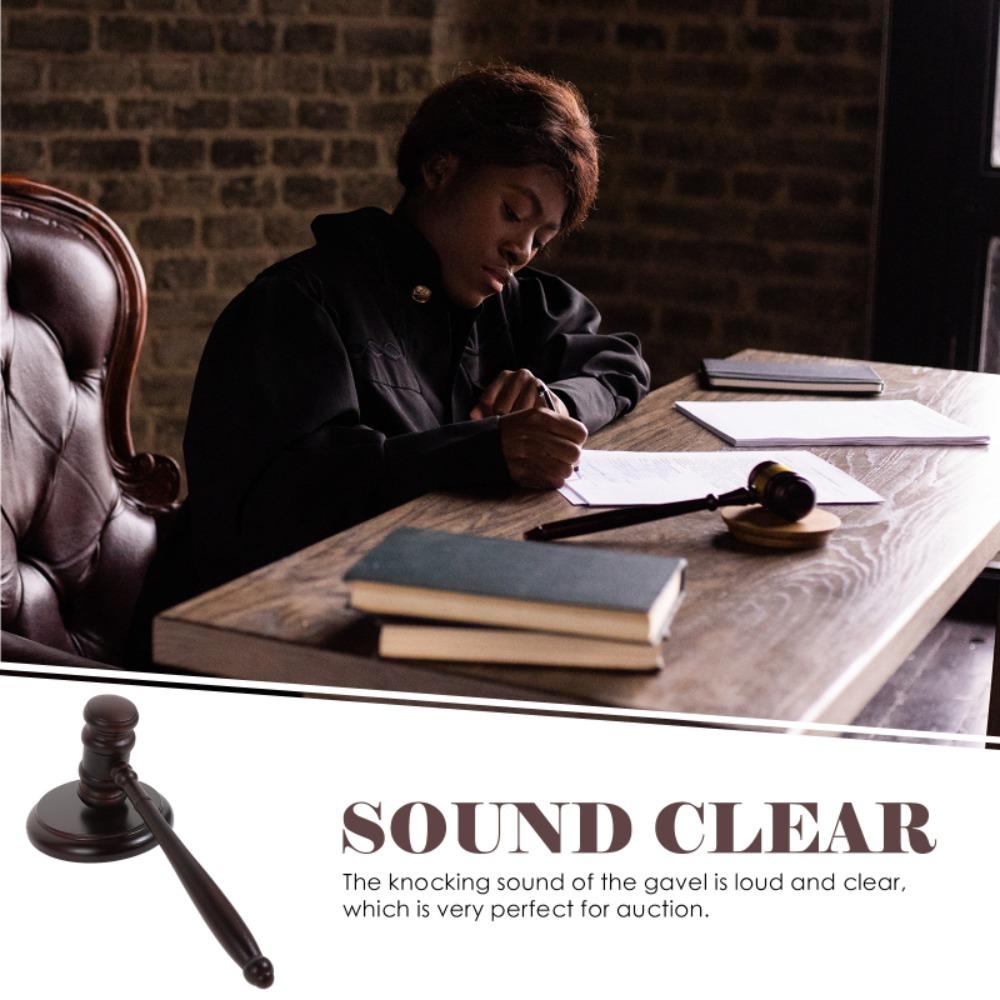 Wood Gavel Costume Sound Block Durable Base Lobster Hammer Simple Design Judge Hammer Court