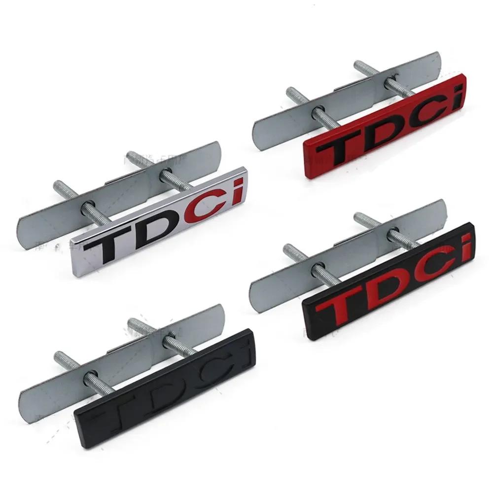 pbhsg2 3D Metal TDCI Letters Car Front Grille Hood Emblem Badge Decals For Ford Kuga Explorer Transit Accessories
