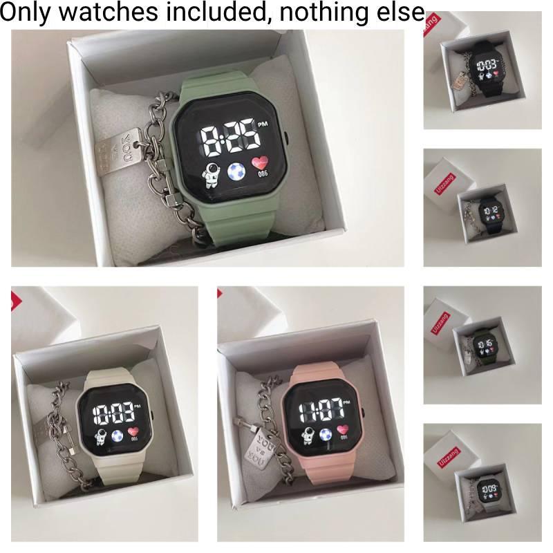 Высокотехнологичные и стильные студенческие спортивные часы с дизайном единорога, водонепроницаемые и со светодиодным дисплеем