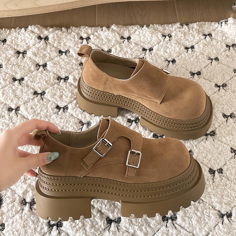 Модный тренд черные туфли на платформе в стиле ретро, женские туфли из кожи, новая весенне-осенняя юбка 2025 года, туфли-лодочки Mary Jane Love