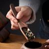 Ручная полировка Винтажная Черная Эбеновая Чайная Ложка Рукоятка из Массива Дерева Прочная Маленькая Натуральная Чайная Лопатка для Дома Кофейни