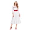 Annabelle Cosplay Costume For Halloween Ghost Doll Stage Performance In White Fabric