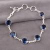 London Blue Topaz Gemstone 925 Sterling Silver Jewelry Handmade Girls Bracelet RB-14-9