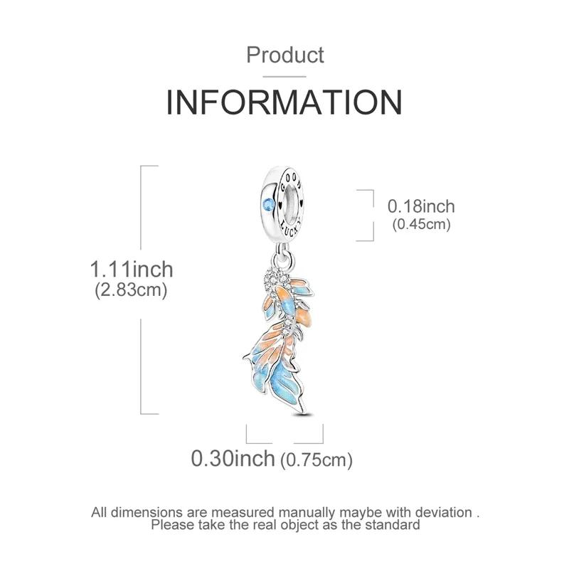 Шармы из стерлингового серебра Подсолнух Путешествие Воздушный шар Глаза дьявола Стрекоза Бабочка Шарм Подходят Оригинальные Подходят Женские Ювелирные Шармы