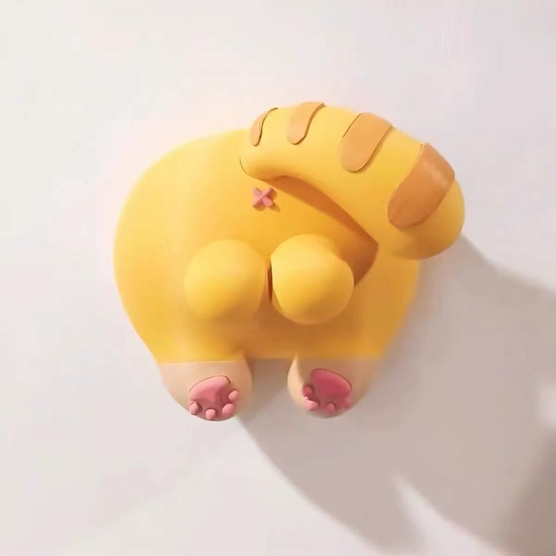 Легко установить 3D накладка на выключатель в виде кошачьей попки Креативная наклейка-декор для выключателя для спальни гостиной домашнего декора стен