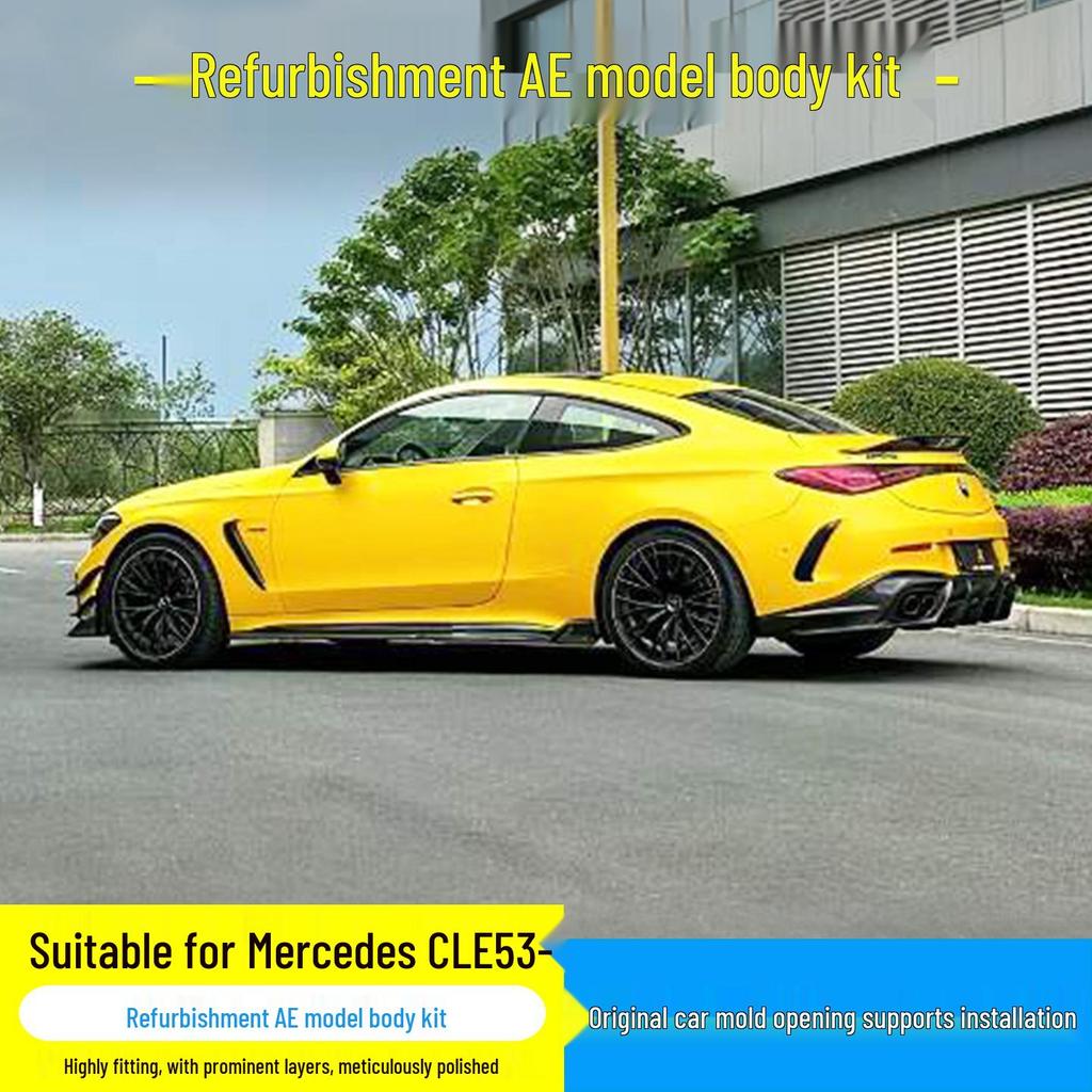 23-26 Mercedes GLE53 AE Style Карбоновый Аэродинамический Комплект: Передний сплиттер, Пороги, Задний диффузор, Заднее антикрыло