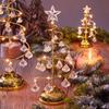 LED Christmas Tree Table Lamp Battery Power Modern Crystal Desk Decor Light Bedroom Living Room Christmas Gift Table Lights