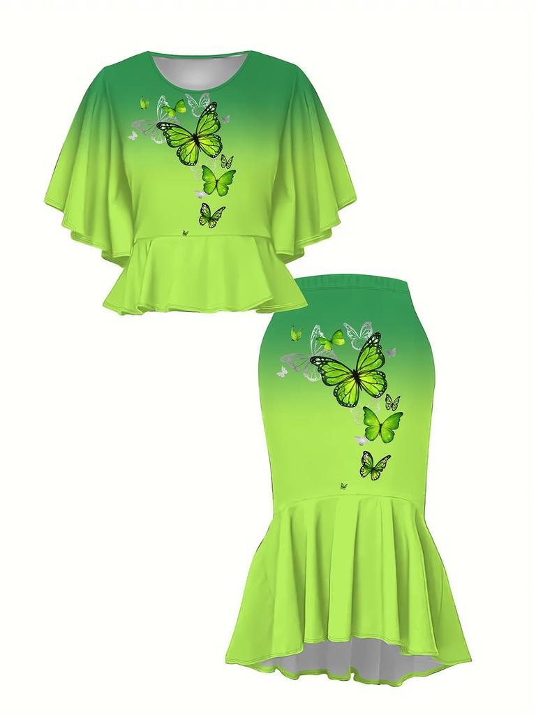 3D Printed Classical Totem Women's Print, Fashionable Large-sized, Elegant, Versatile for All Seasons. T-shirt, Skirt and Set, Fashionable Style
