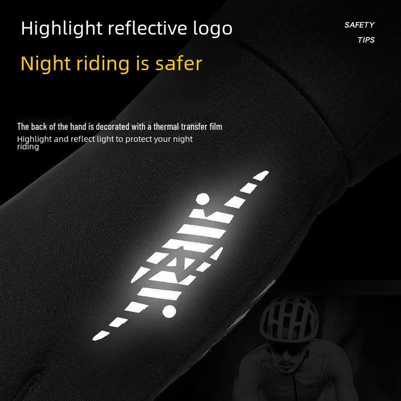 Мужские перчатки для велоспорта Q806: Теплые, светоотражающие, нескользящие, с сенсорным экраном для осенне-зимних видов спорта, таких как альпинизм и катание на лыжах.