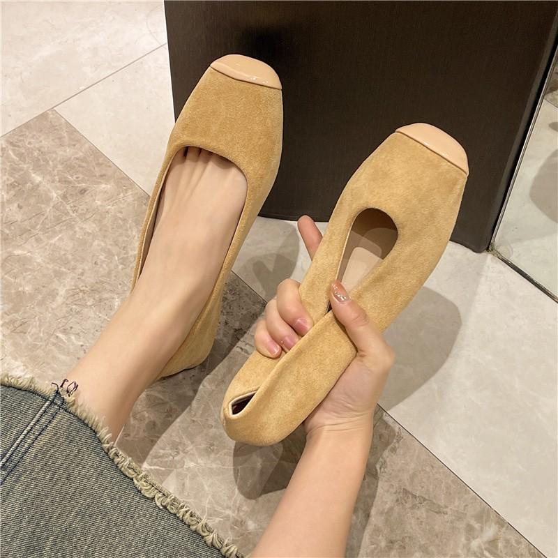 Мода Новый Стиль Популярные Женские Милые Легкие Весенние Слипоны Балетки Леди Повседневные Коричневые Офисные Балетки Летняя Обувь Zapatos De Mujer