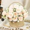 Korean Artificial Roses 5 Small Bunch Persian Peony Fake Flowers Home Wedding Decorative Bouquet for Room Wedding Table De