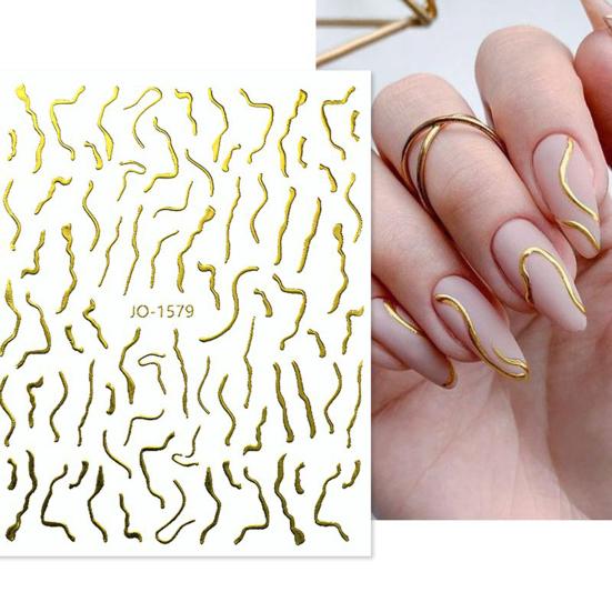 Наклейка для ногтей с нерегулярным узором, несколько стилей, сделай сам