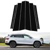 8pcs Glossy Black Car Door Window Column B C Pillar Posts Trim Decorative Stickers Fit for Skoda Kodiaq 2017-2024