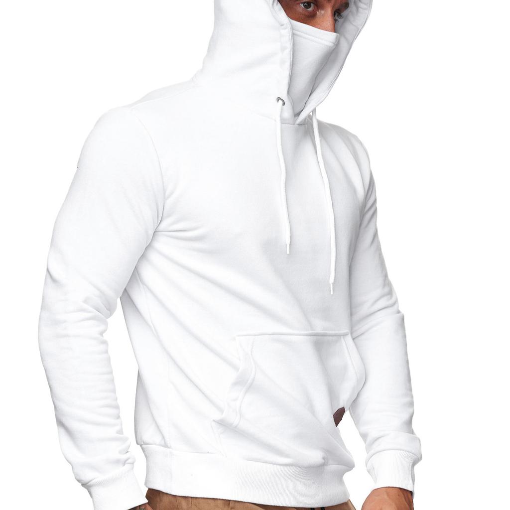 Спортивная мужская толстовка с капюшоном, футболка с длинным рукавом, мужская толстовка с капюшоном, маска