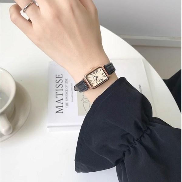 GEMBUTT Аналоговые винтажные квадратные минимальные модные наручные часы, популярные корейские часы