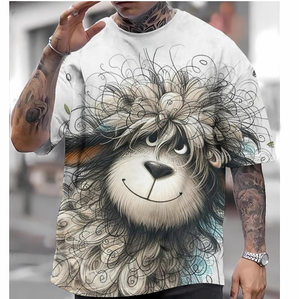 Новая модная футболка с милым рисунком кота, мужские топы с короткими рукавами, футболка для парных моделей, свободная одежда больших размеров, повседневные уличные футболки