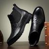 Модные мужские ботинки челси в британском стиле из натуральной кожи, элегантные ботильоны, модные кроссовки с высоким верхом, новый дизайн, мотоциклетные боты