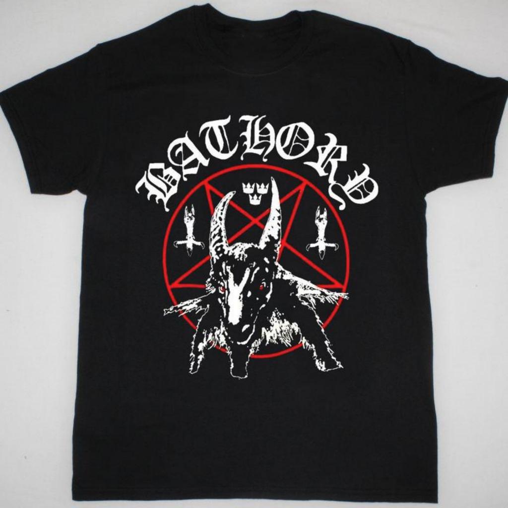 НОВЫЙ Логотип группы Bathory Черный Все размеры Унисекс Подарок Футболка для фаната PP383 Унисекс Футболка
