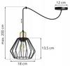 Hanging Lamp, Ceiling Chandelier, Wire Shade, Led