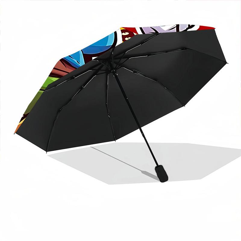 Super Mario Adventure Automatic Folding Cute Umbrella - Lightweight, Retractable Design with 8-Rib Durability, Perfect for Outdoor Adventure
