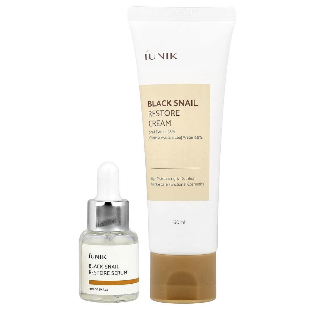 Black Snail Edition Skin Care Set, Cream & Mini Serum, 2 Piece Set