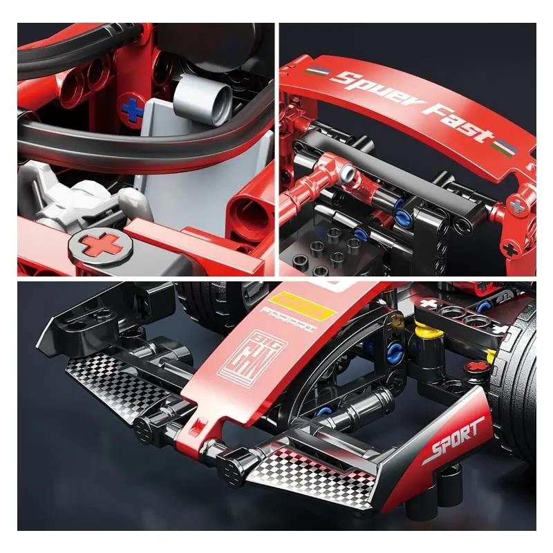 Технический НОВЫЙ Набор Строительных Блоков Гоночного Автомобиля F1 Модель MOC Комплект Для Самостоятельной Сборки Кирпичики Креативные Образовательные Игрушки Для Детей