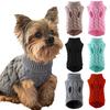 Dog Sweater Turtleneck Pet Sweater Warm Knitted Pullover Stretchy Knitwear Dogs Clothes for Fall Winter Small Dogs Puppies