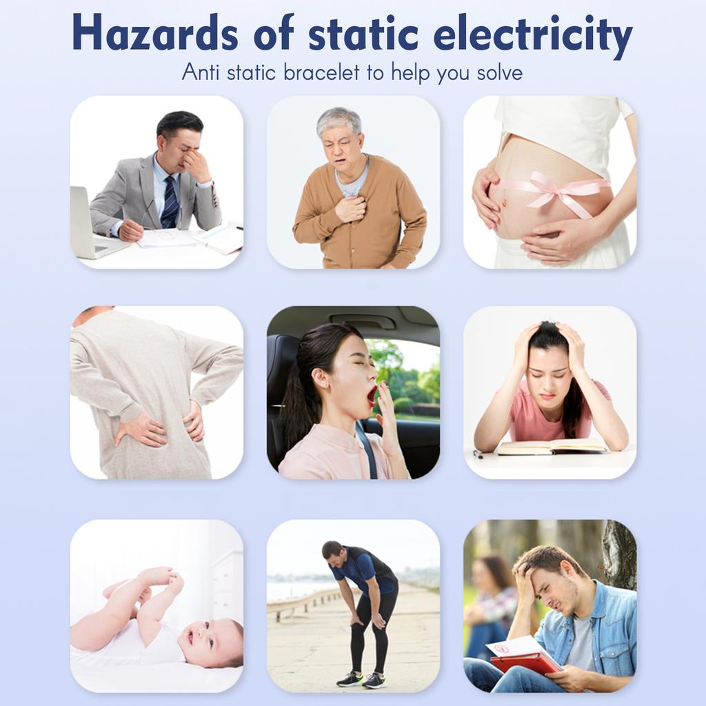 Anti-Static Bracelet Wrist Straps Band Rubber Bracelets Reusable Adjustable Eliminate Body Static